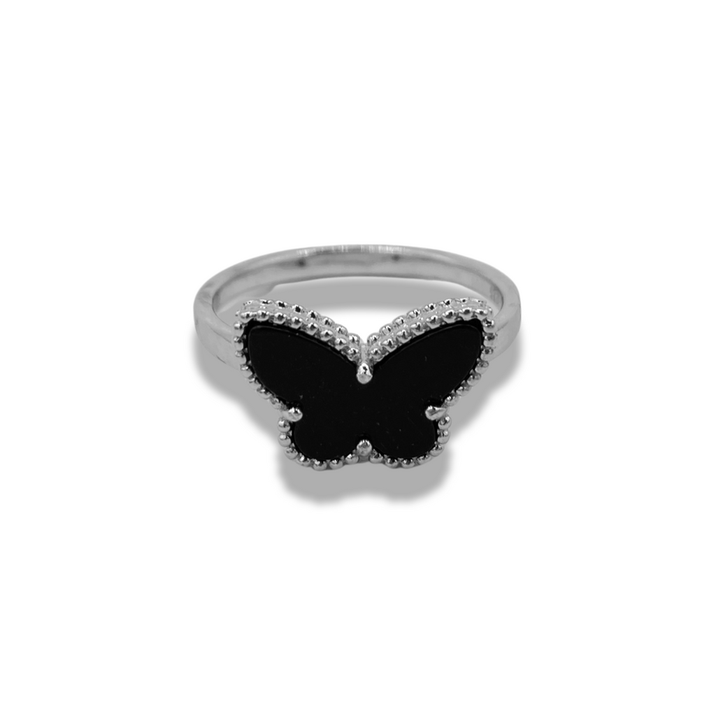 Onyx Butterfly Ring