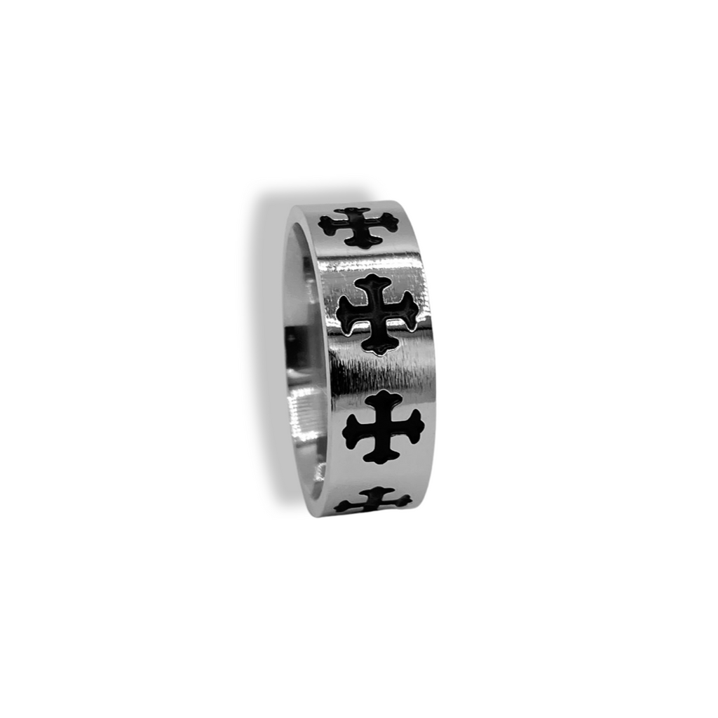 Stamped Cross Ring